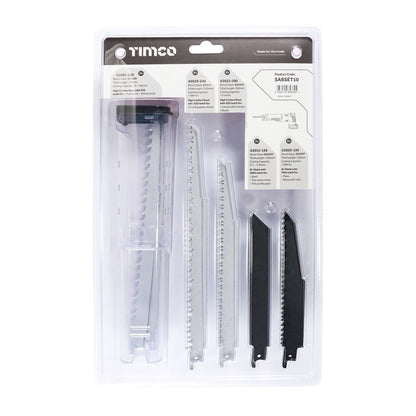 TIMCO Reciprocating Saw Set 10pcs Mixed Pack 10