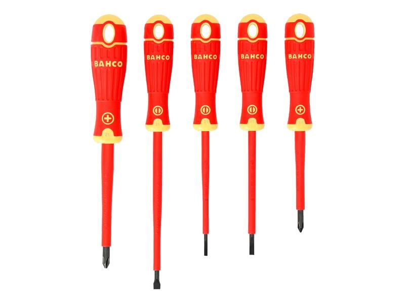 Bahco B220.005 BAHCOFIT Insulated Scewdriver Set, 5 Piece