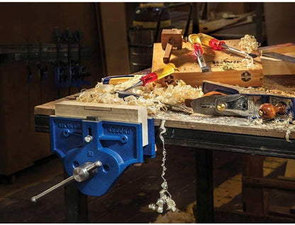 IRWIN Record T53PD Woodworking Vice 265mm (10.5in) – Plain Screw Bench Vice with Front Dog