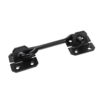 TIMCO Wire Pattern Cabin Hooks Black or Zinc 4in to 12in Carbon Steel Door and Gate Hold Open Fittings 1 Pack - Fixings Not Included