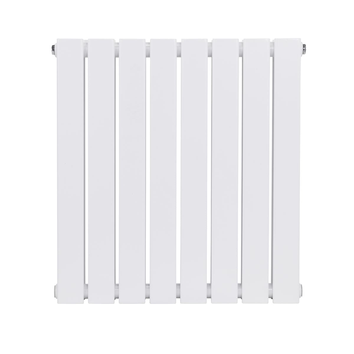 Baridi DH349 Horizontal Radiator Contemporary Double Flat Panel Design 600 x 560mm - White | Steel | Horizontal flat panel design delivers a BTU
