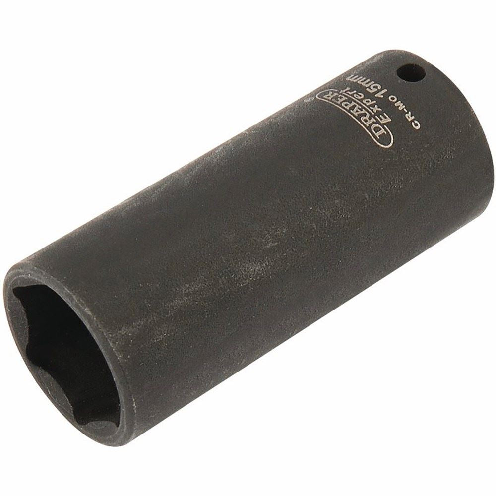 Draper 15MM IMP.DEEP SCKET 1/4DR 05193 1/4" Sq. Dr. Draper Expert HI-TORQÂ® Metric Deep Impact Sockets