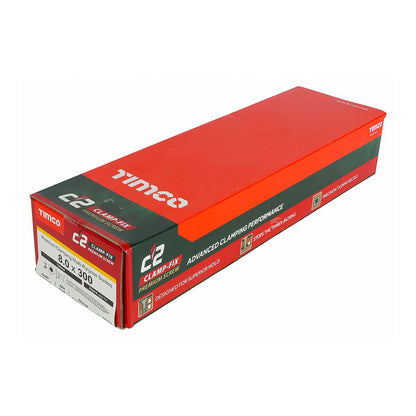TIMCO C2 Clamp-Fix TX40 CSK ZYP 8.0 x 300 Gold Pack 25