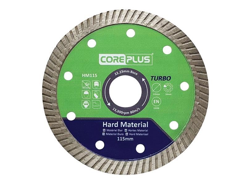 CorePlus CORDBHM115 HM115 Hard Material Turbo Diamond Blade 115mm