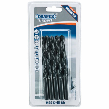 Draper 11.0MM HSS TWIST DRILL BOX 5 38819 Metric HSS Drill Bits (Pack of 10 or 5)