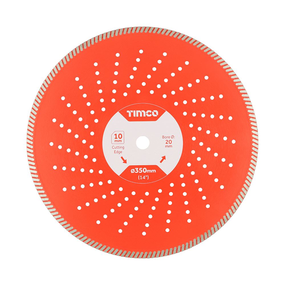 TIMCO Prem Diamond Blade Turbo Cont 350 x 20 Pack 1