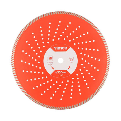 TIMCO Prem Diamond Blade Turbo Cont 350 x 20 Pack 1
