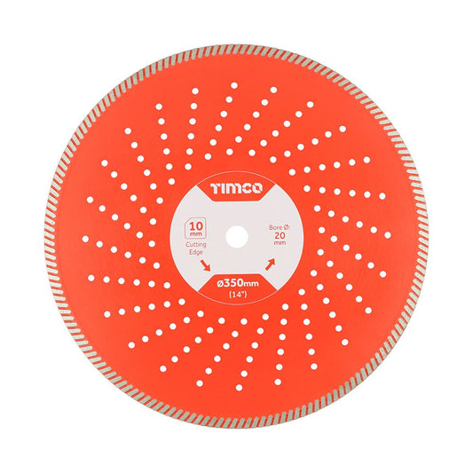 TIMCO Prem Diamond Blade Turbo Cont 350 x 20 Pack 1