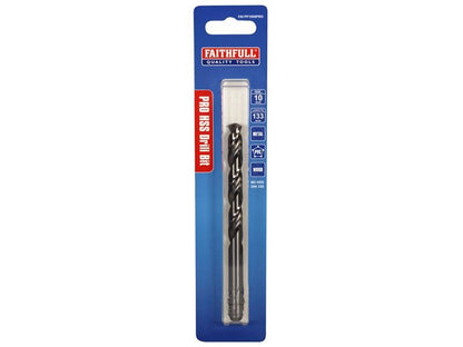 Faithfull FAIPP1000PRO Professional HSS Jobber Drill Bit Pre Pack 10.00mm OL:132mm WL:83mm |