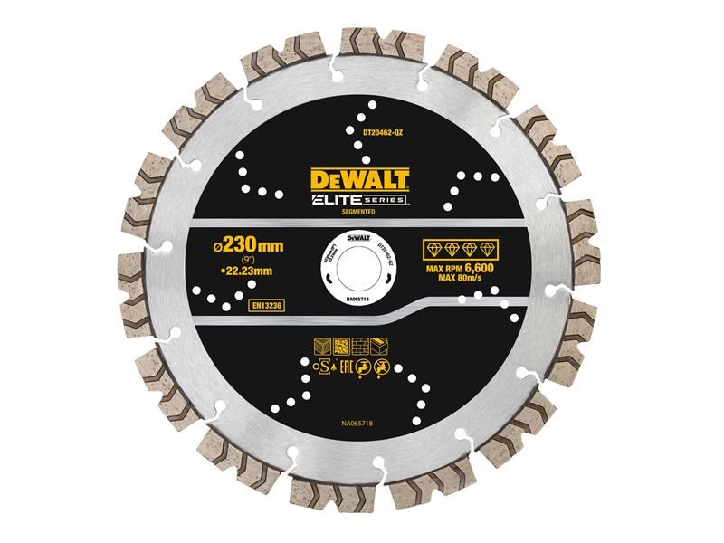 DeWalt ELITE SERIES All Purpose Diamond Segmented Wheel 230 x 22.2mm
