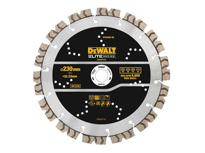 DeWalt ELITE SERIES All Purpose Diamond Segmented Wheel 230 x 22.2mm
