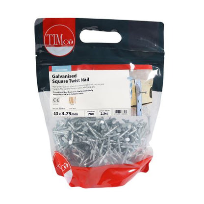 TIMCO Square Twist Nail - Galvanised 40 x 3.75 Pack 2.5