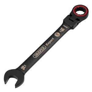 Draper 16MM FLEX HEAD RATCHET SPANNER 03923 HI-TORQÂ® Metric Flexible Head Ratchet Combination Spanners, Black