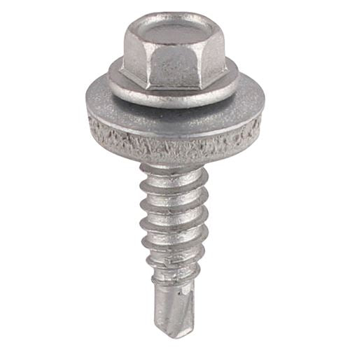TIMCO Stitch Screw HEX W16 No2 EXT 6.3 x 25 Silver Pack 100