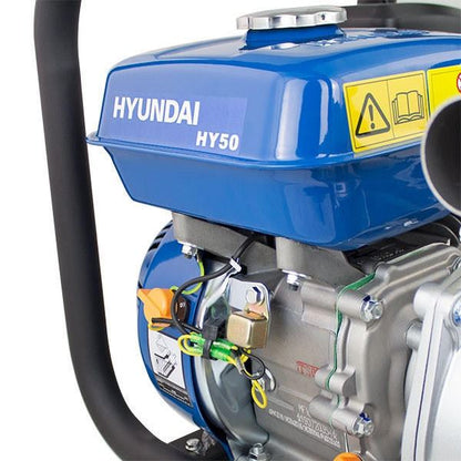 Hyundai HY50 Petrol Water Pump 163cc 2in 50mm Clean Water 466L/min 32m Head 5.5hp Professional Transfer Pump Drainage Pump Drainage Transfer Pump
