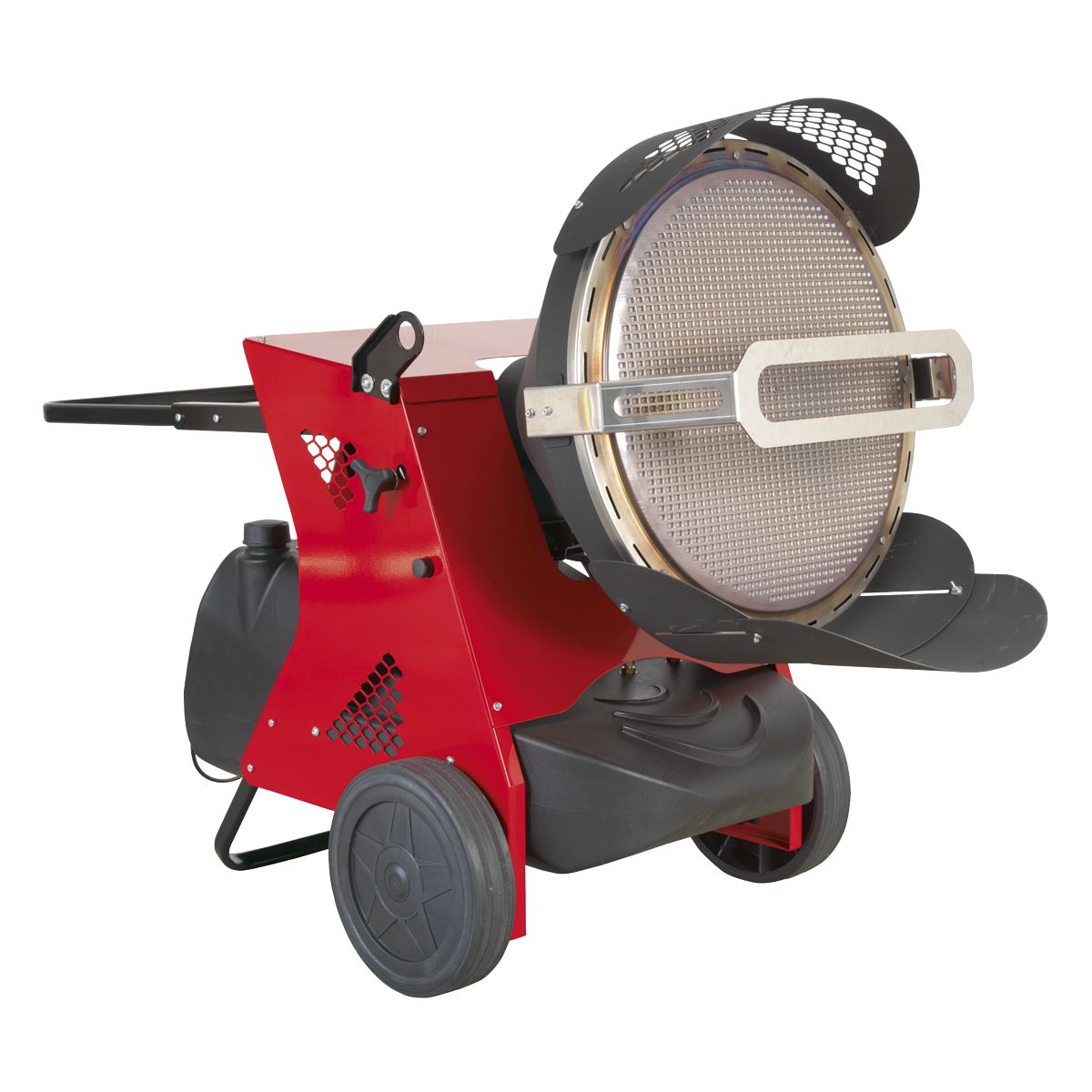 Sealey IR55 Infrared Paraffin/Kerosene/Diesel Heater 155,252Btu/hr | 155,252Btu/hr(45.5kW), 230V - 5A | Infrared heater suitable for well-ventilated