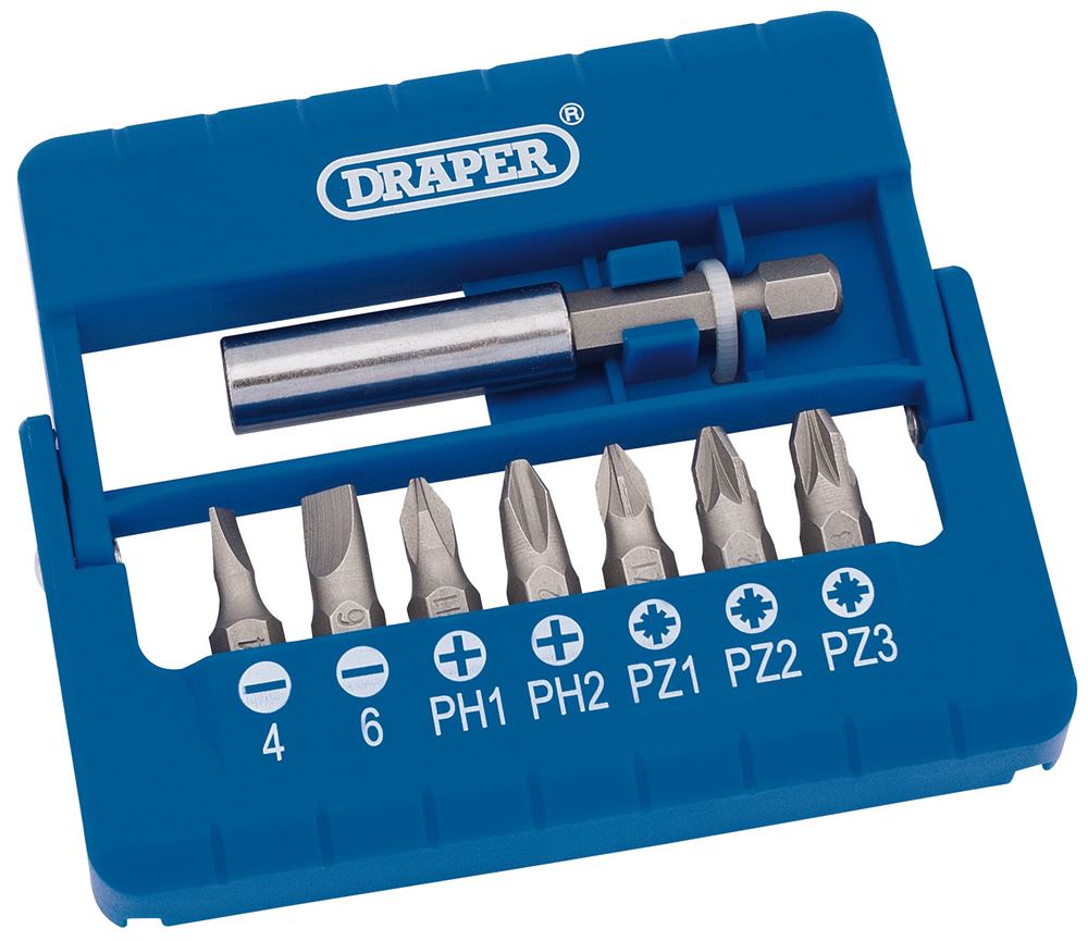 Draper 8PC SCREWDRIVER BIT SET 25MM 82391 Screwdriver and Magnetic Bit Set (8 Piece)