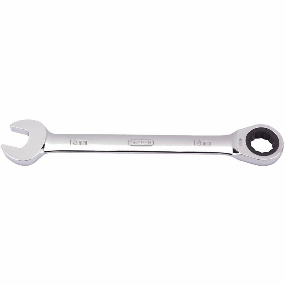 Draper 18.0MM RATCHETING SPANNER 31015 Draper HI-TORQÂ® Metric Ratcheting Combination Spanners