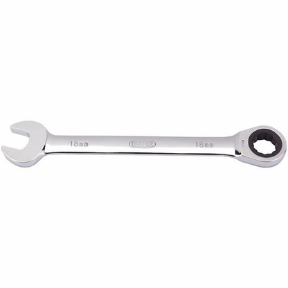Draper 18.0MM RATCHETING SPANNER 31015 Draper HI-TORQÂ® Metric Ratcheting Combination Spanners