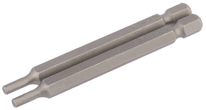 Draper 2PC 75MM 3.0MM HEX S/D.BIT 64320 1/4" hex. Hexagonal E Shank Insert Bits