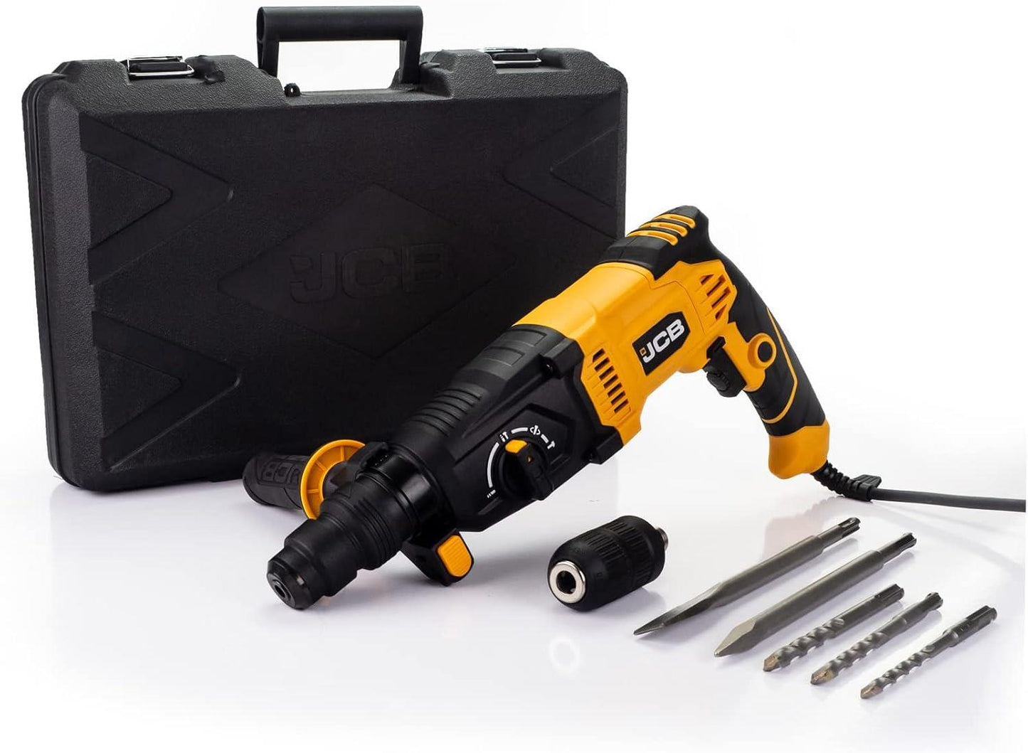 JCB 21-RH1050 1050W SDS Plus Rotary Hammer Drill 3 Mode Electric Drill for Concrete Masonry Brick Stone and Professional Construction Work
