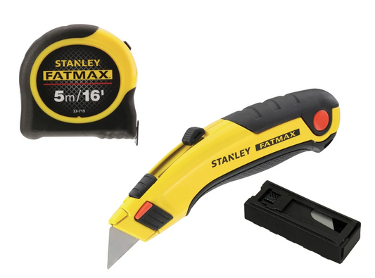 Stanley FatMax Triple Pack Tape Measure Knife & Blades FMHT43257-0