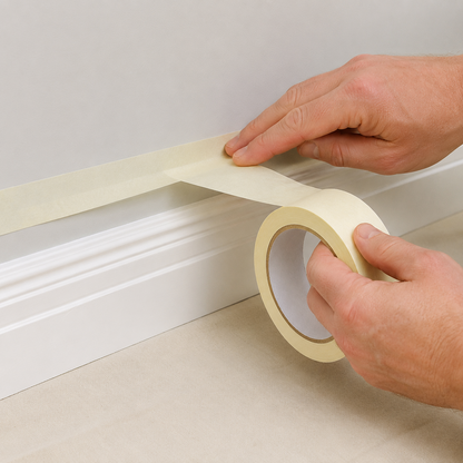 Yuzet Decorators Masking Tape 25mm x 50m General Purpose Paint Masking Tape for Decorating Painting Surface Protection and DIY Projects