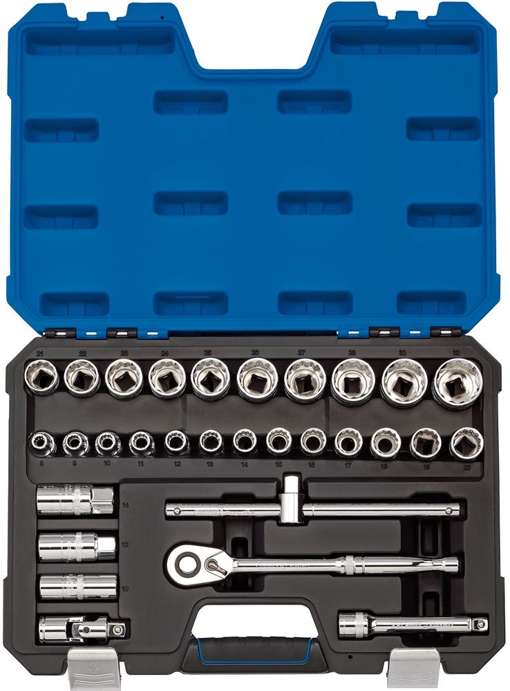 Draper 1/2 SQ.DR 30PC SOCKET SET 16466 1/2 Sq. Dr. Metric Socket Set (30 Piece)
