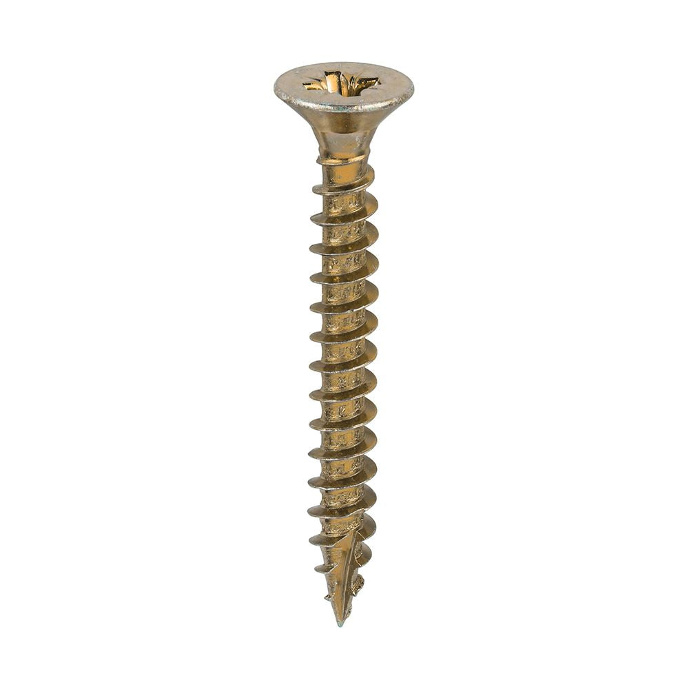 TIMCO Classic Screw PZ3 CSK ZYP 6.0 x 50 Gold Pack 200