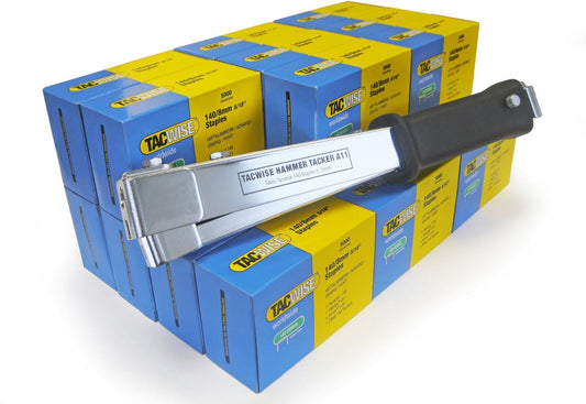 Tacwise 1185 A11 Hammer Tacker with 75,000 140/10mm Staples – Professional Trade Stapling & Fixing Tool