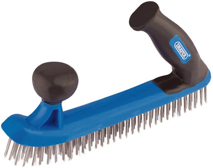 17188 Draper Two Handle Wire Brush, 235mm WB2H Wire Brushes Professional Trade DIY Workshop Garage Use