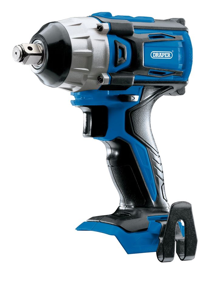 Draper D20 CL B'LESS IMPACT WRENCH 86928 86928 D20 20V Brushless Impact Wrench, 1/2" Sq. Dr. , 250Nm (Sold Bare)