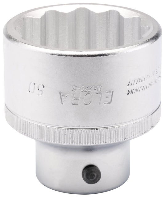 00864 Elora Elora Bi-Hexagon Socket, 3/4 Sq. Dr., 50mm 770-S 50 3/4 Sockets Professional Trade DIY Workshop Garage Use