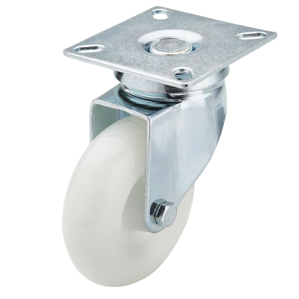Draper NYLON CASTOR PLATE-75M DIA 65497 Nylon Wheeled Swivel Plate Castors