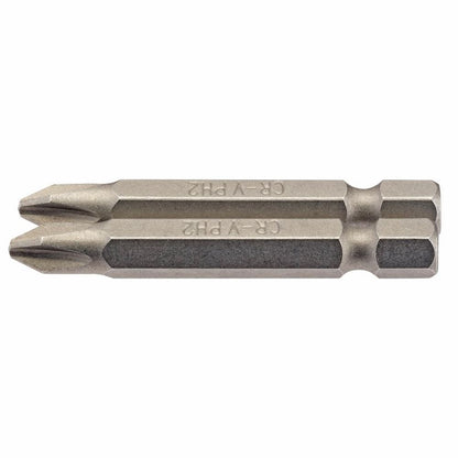 Draper 2PC 50MM NO2 C.SLOT S/D BIT 64237 1/4" Hex. Cross Slot E Shank Insert Bits