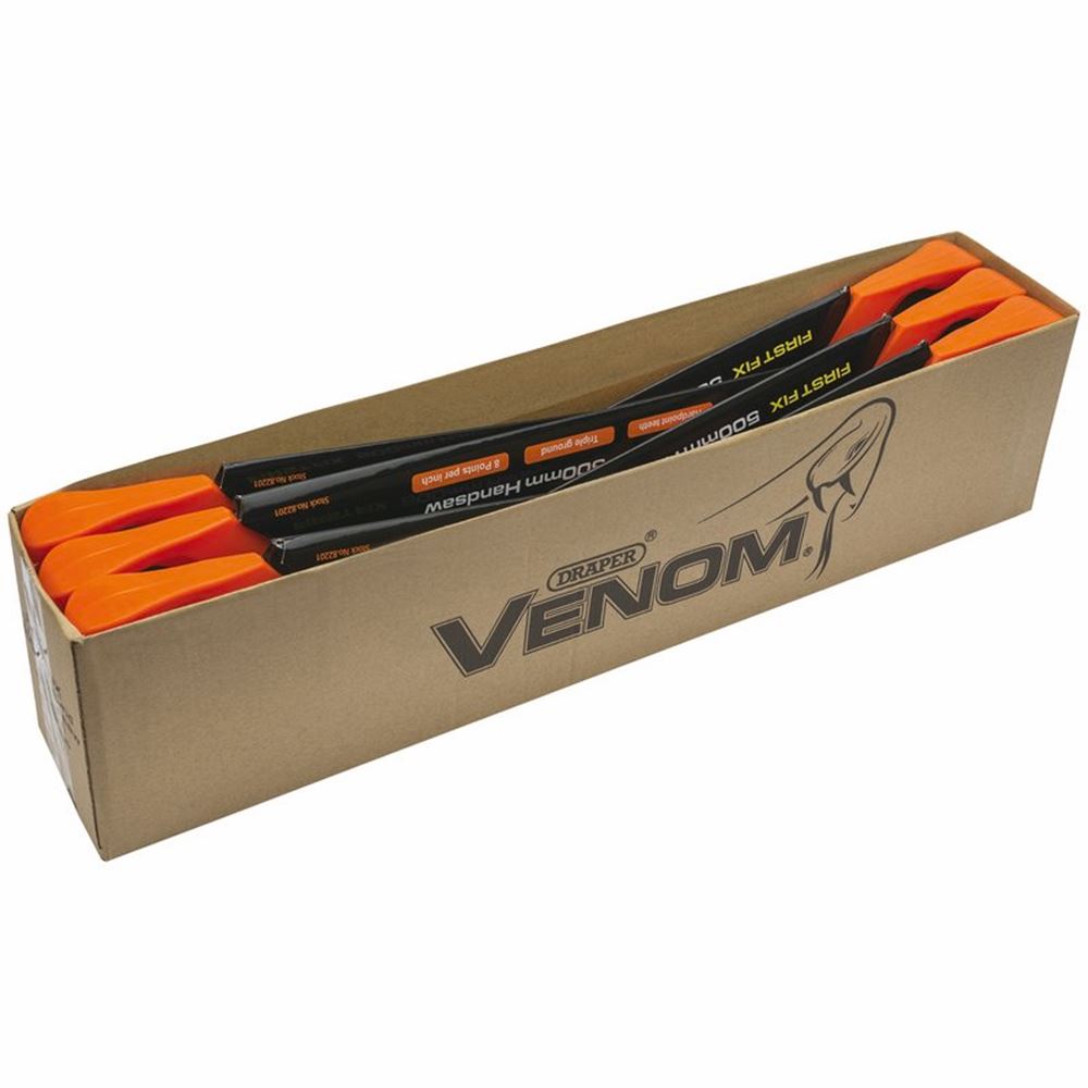 Draper VENOM 500MM 8PPI HP HAND SAW 82201 First Fix Triple Ground Handsaws