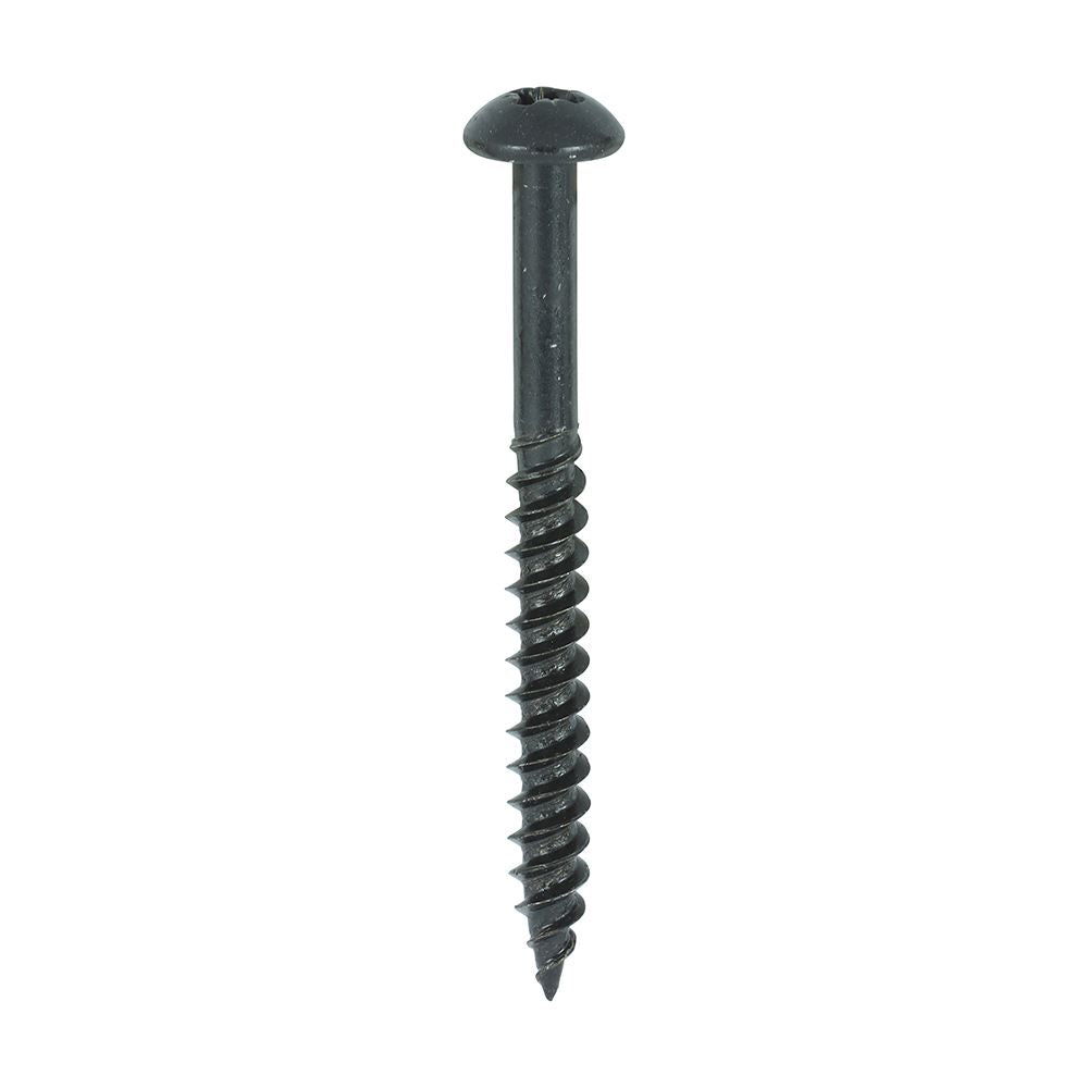 TIMCO Blackjax Screw PZ2 RND Black 10 x 2 Black Pack 200
