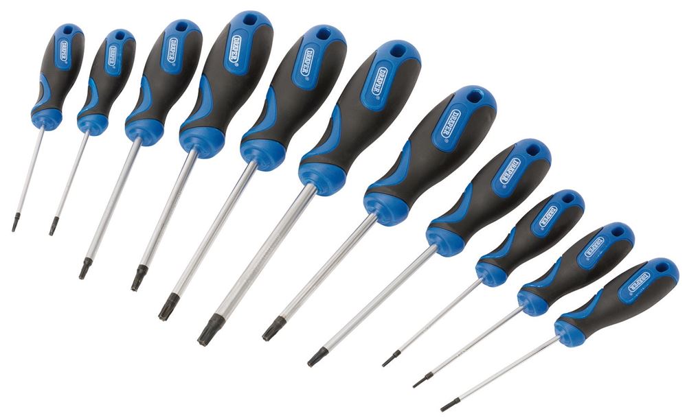 Draper SET OF T/PROOF TX STAR DRIVERS 34253 34253 TX-STARÂ® and TX-STARÂ® Security Soft Grip Screwdriver Set (11 Piece)