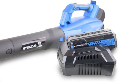 Hyundai HYB40LI Cordless Leaf Blower 40V 2.5Ah 132mph 770m3/h Battery & Charger Li-Ion Garden Vac
