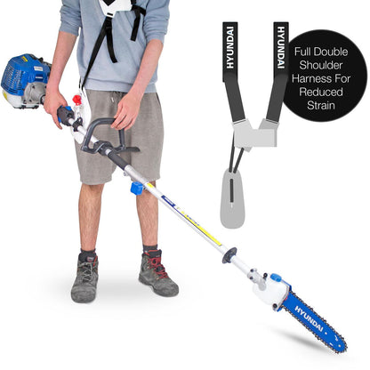 Hyundai HYPS5200X Petrol Pole Saw 52cc Long Reach Pruner Pole Pruner Long Reach Chainsaw
