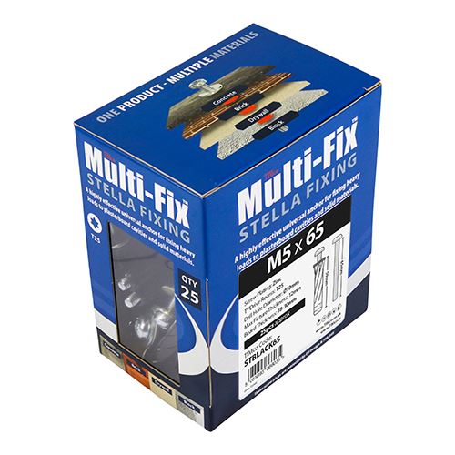 TIMCO Stella Fix Anchor TX PAN Black M5 x 90 Pack 25
