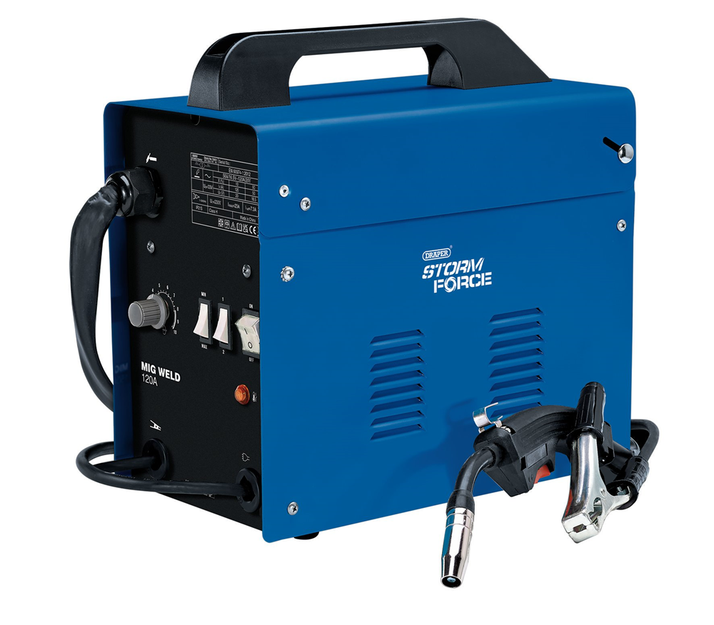 Draper 230V/120A TURBO MIG WELDER 70051 70051 Draper Storm ForceÂ® Gasless 120A MIG Welder