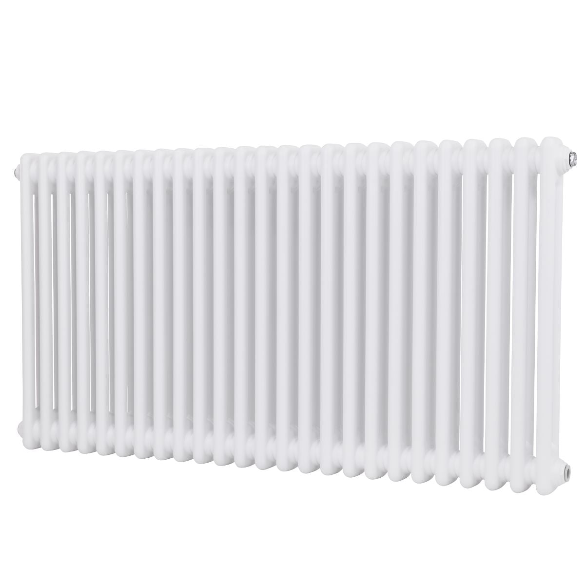 Baridi DH370 Horizontal Traditional 2 Column Radiator 600 x 1147mm - White | Steel | Horizontal traditional two column radiator delivers a BTU output