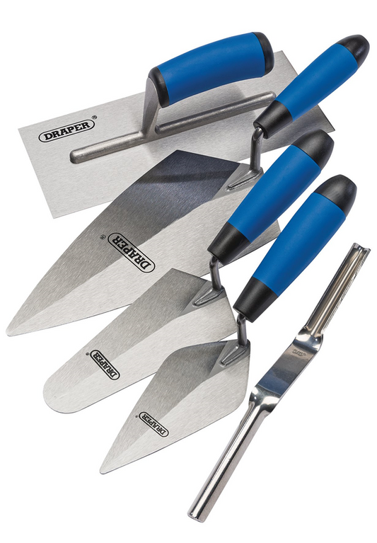 Draper 5PC TROWEL KIT - SOFT GRIP 70372 70372 Soft Grip Trowel Set (5 Piece)