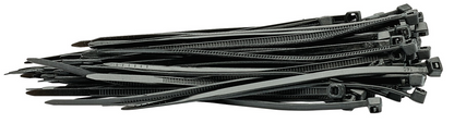 Draper 2.5X100MM CABLE TIE 100 BLACK 70389 Cable Ties (Pack of 100)
