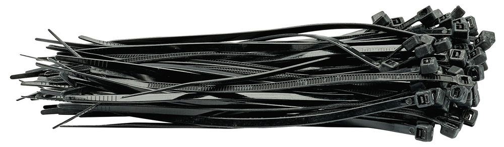 Draper 3.6X150MM CABLE TIE 100 BLACK 70391 Cable Ties (Pack of 100)