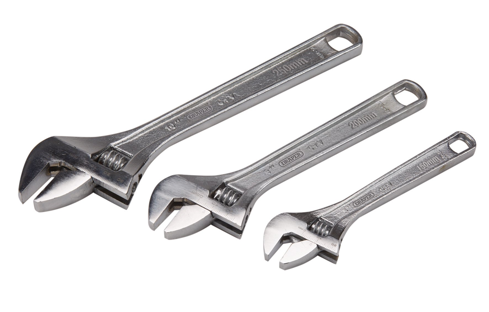 Draper 3PC ADJUSTABLE WRENCH SET 70409 Adjustable Wrench Set (3 Piece)