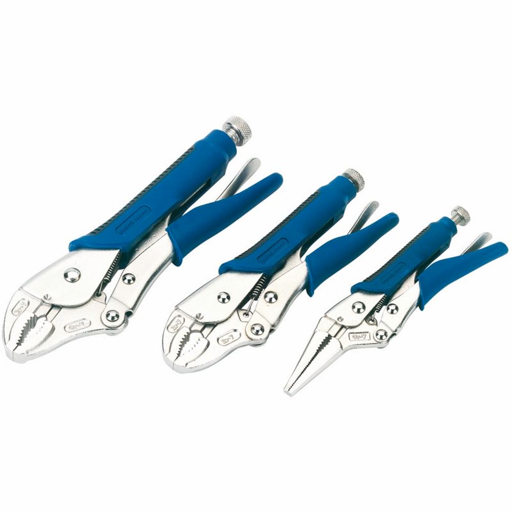 Draper SELF GRIP PLIER SET 3PC 88293 Self Grip Pliers Set with Soft Grip Handles (3 Piece)