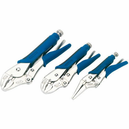 Draper SELF GRIP PLIER SET 3PC 88293 Self Grip Pliers Set with Soft Grip Handles (3 Piece)
