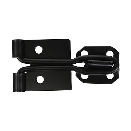TIMCO Wire Pattern Hasp-Staple Black 4" Black Pack 1
